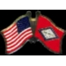 ARKANSAS PIN STATE FLAG USA FRIENDSHIP FLAGS PIN